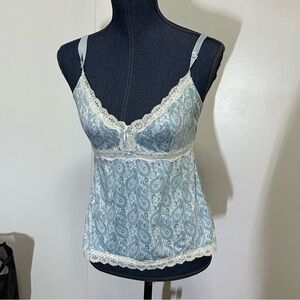 Jessica Simpson Blue Paisley Lace Chemise